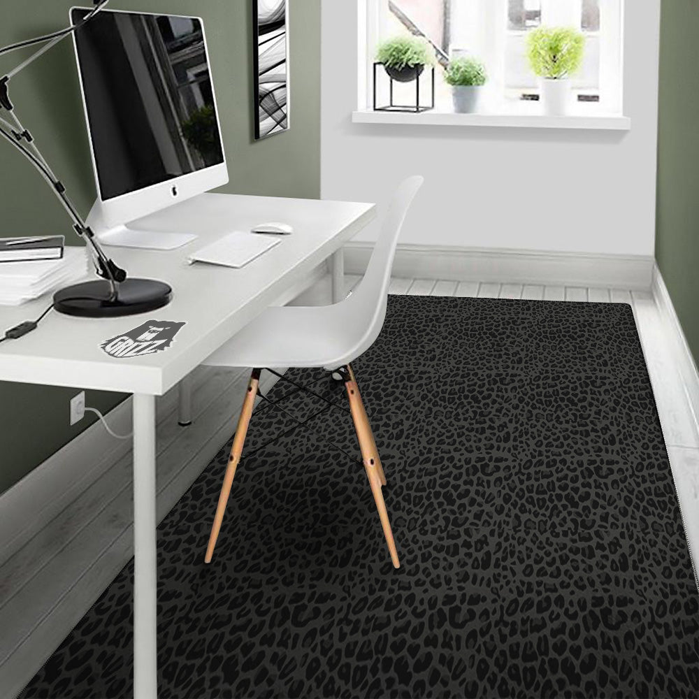 Leopard Black Print Floor Mat-grizzshop