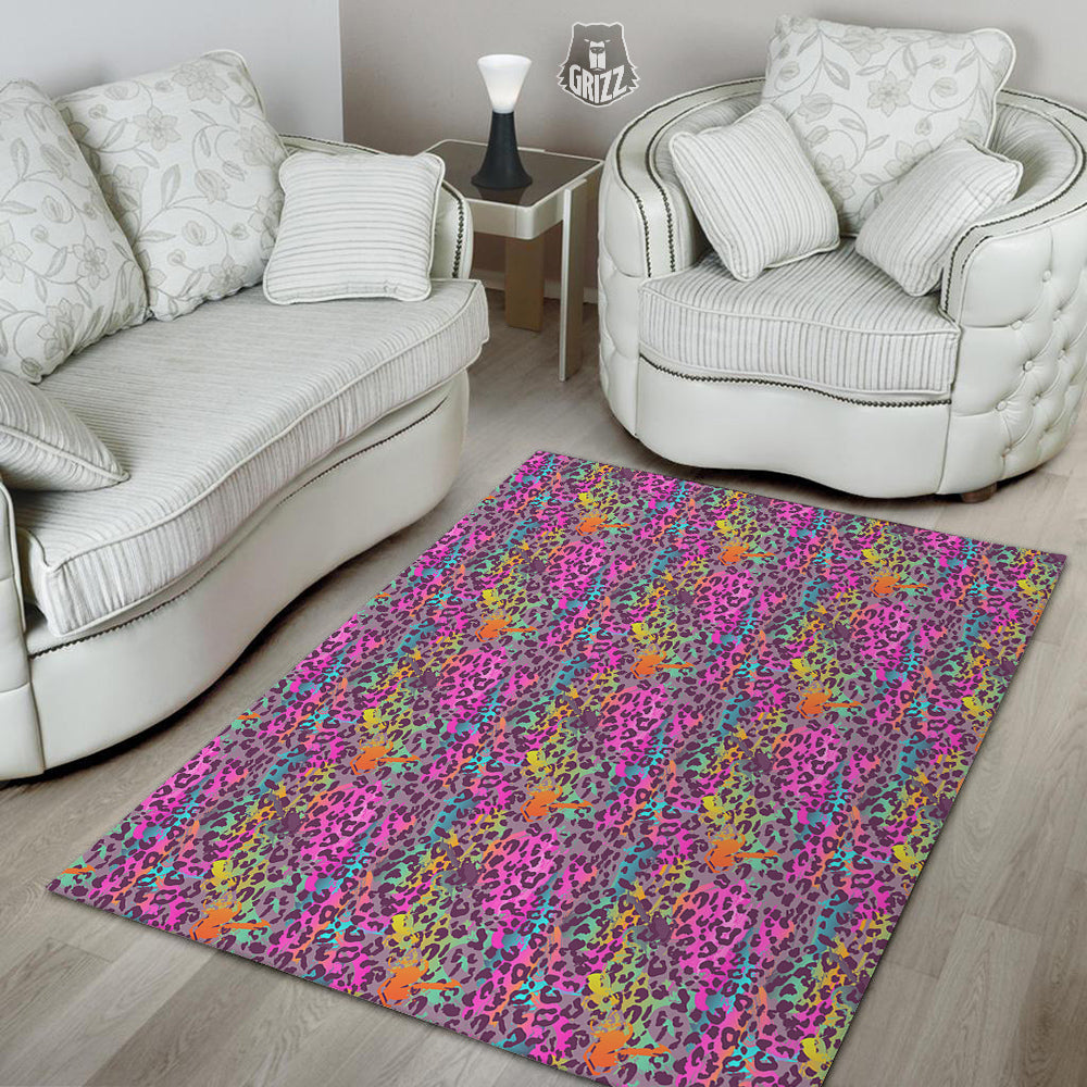 Leopard Colorful Print Floor Mat-grizzshop
