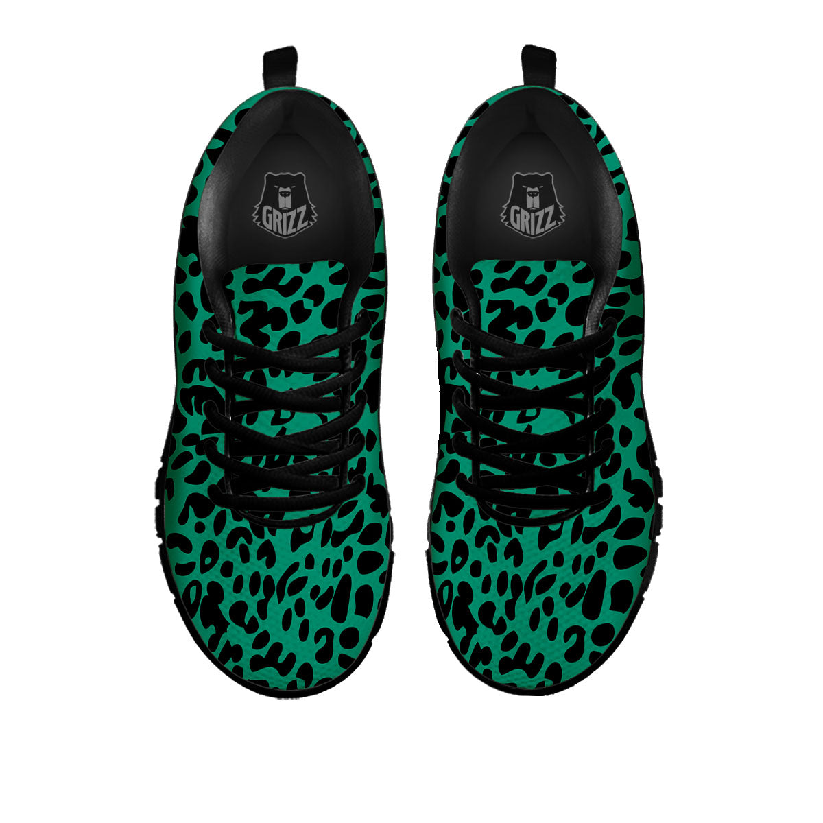 Leopard Green Print Black Sneaker-grizzshop