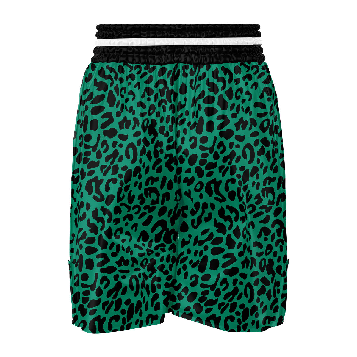 Leopard Green Print Boxing Shorts-grizzshop