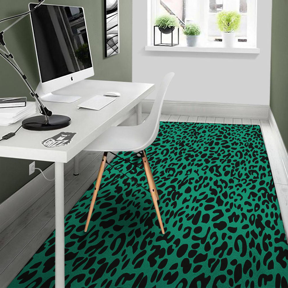 Leopard Green Print Floor Mat-grizzshop