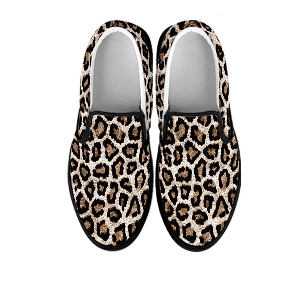 Leopard Men's Slip On Sneakers-grizzshop