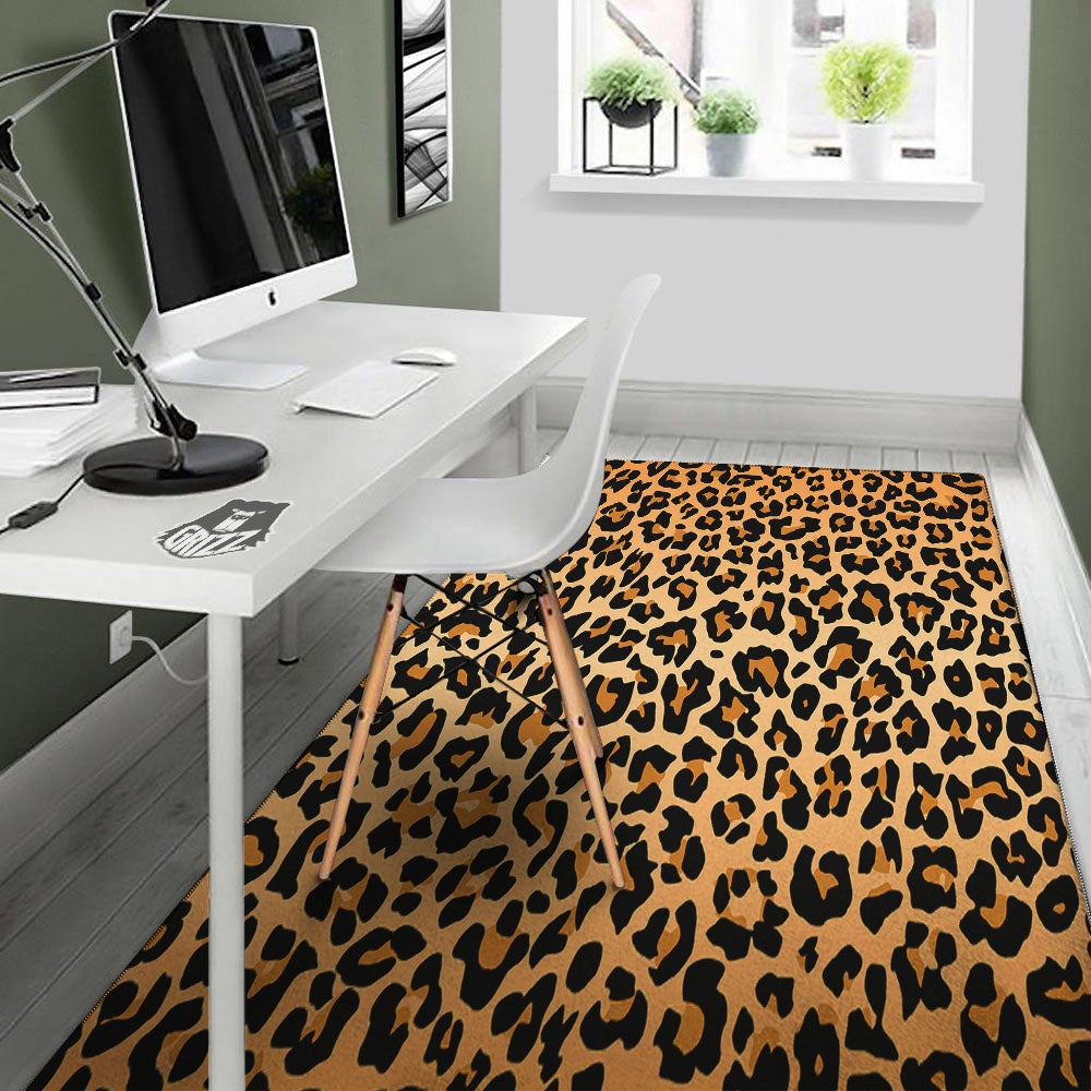 Leopard Orange Print Floor Mat-grizzshop