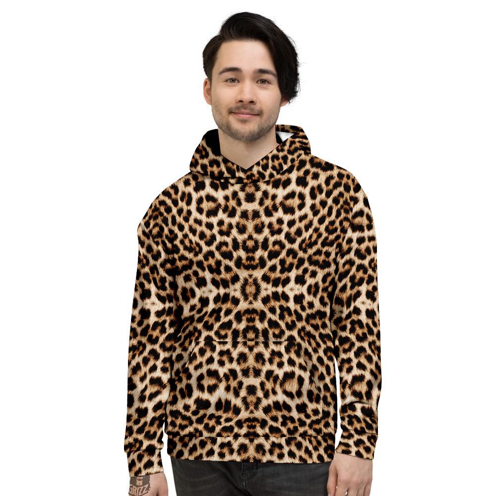 Leopard Pattern Men's Hoodie-grizzshop