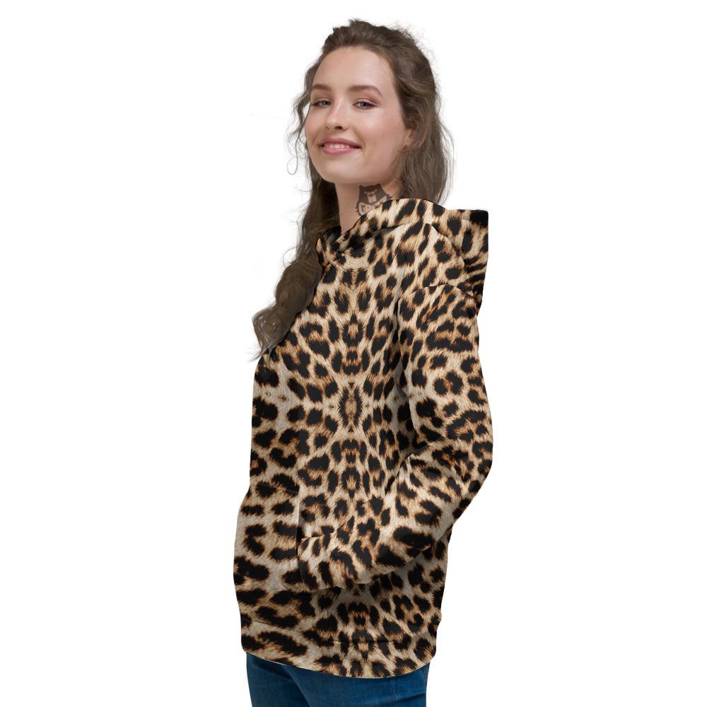Leopard Pattern Women's Hoodie-grizzshop