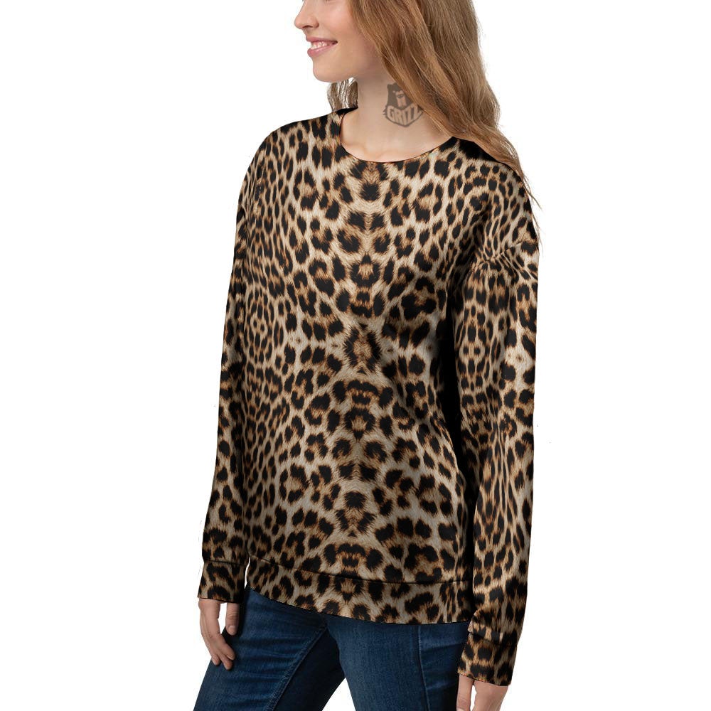 Leopard Pattern Women's Sweatshirt-grizzshop