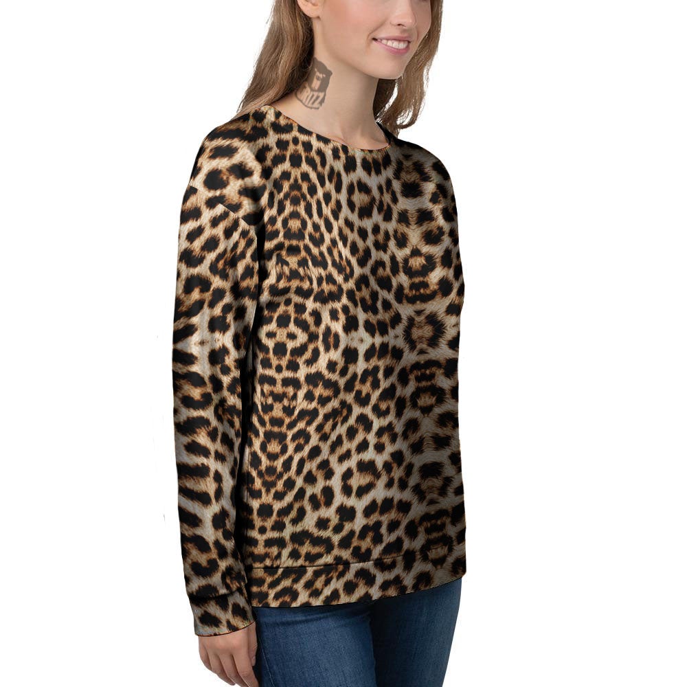 Leopard Pattern Women's Sweatshirt-grizzshop