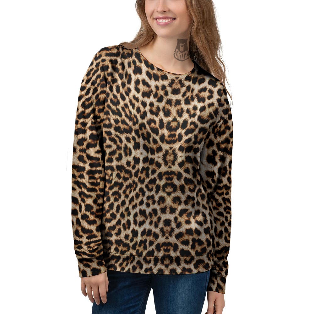Leopard Pattern Women's Sweatshirt-grizzshop