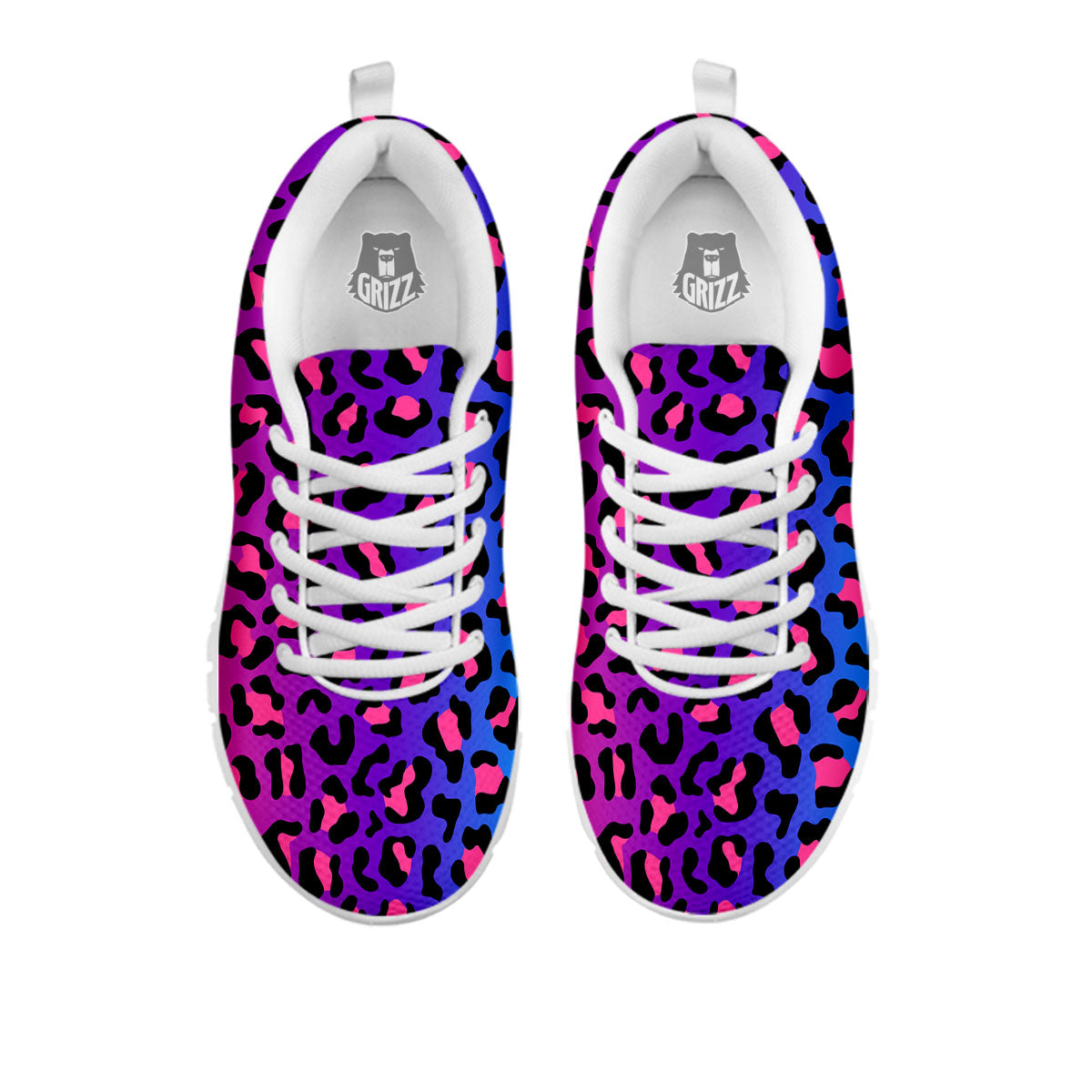 Leopard Rainbow Print White Sneaker-grizzshop