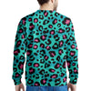 Leopard Teal Print Men's Sweatshirt-grizzshop