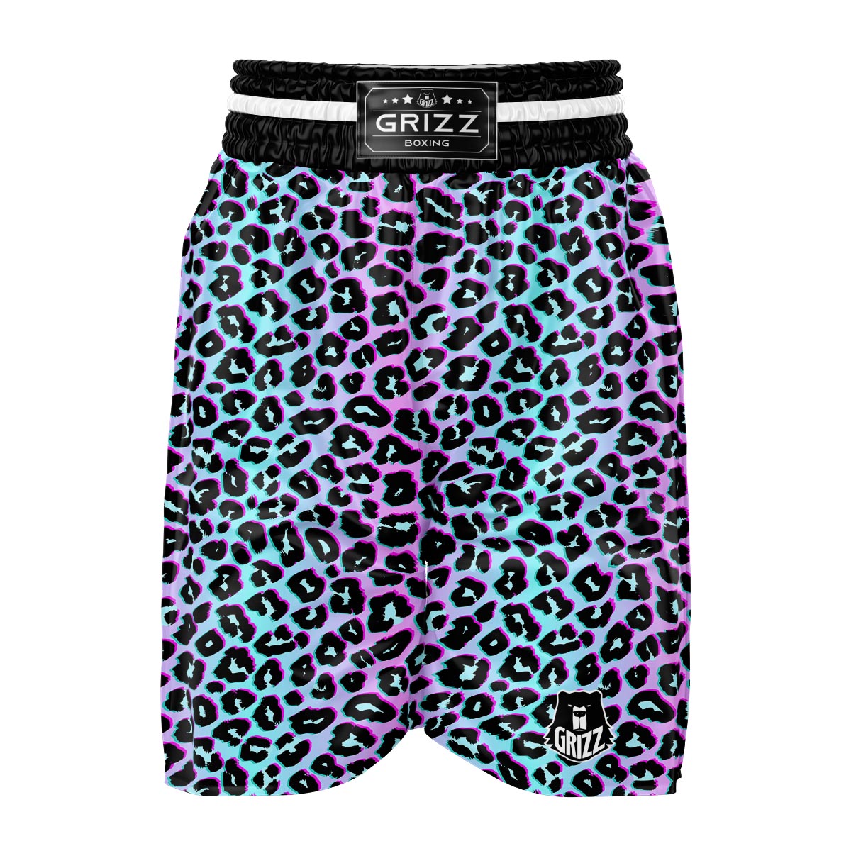Leopard Trippy Psychedelic Print Pattern Boxing Shorts-grizzshop