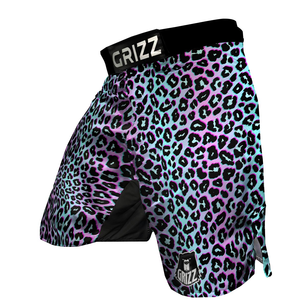 Leopard Trippy Psychedelic Print Pattern MMA Shorts-grizzshop