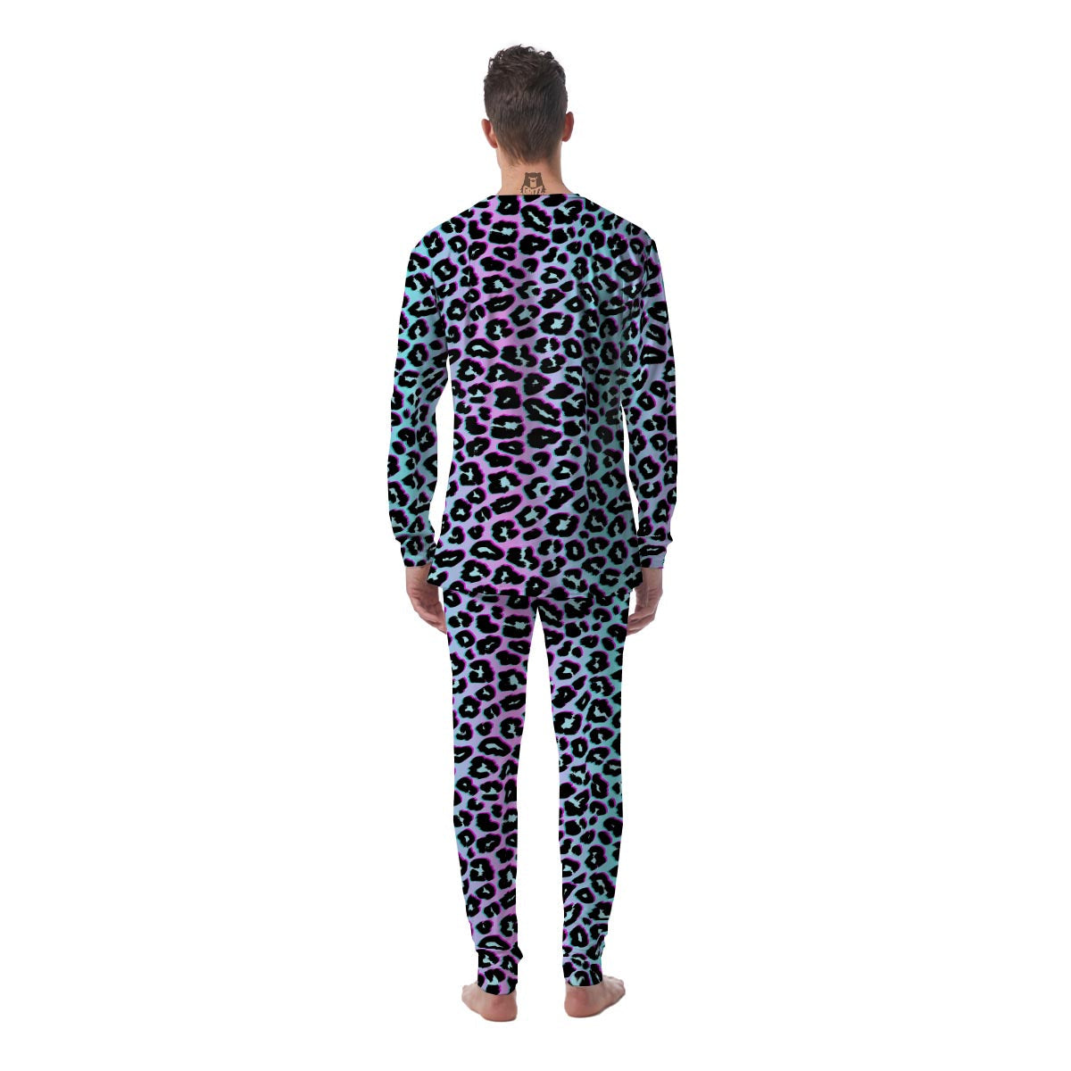 Leopard Trippy Psychedelic Print Pattern Men's Pajamas-grizzshop