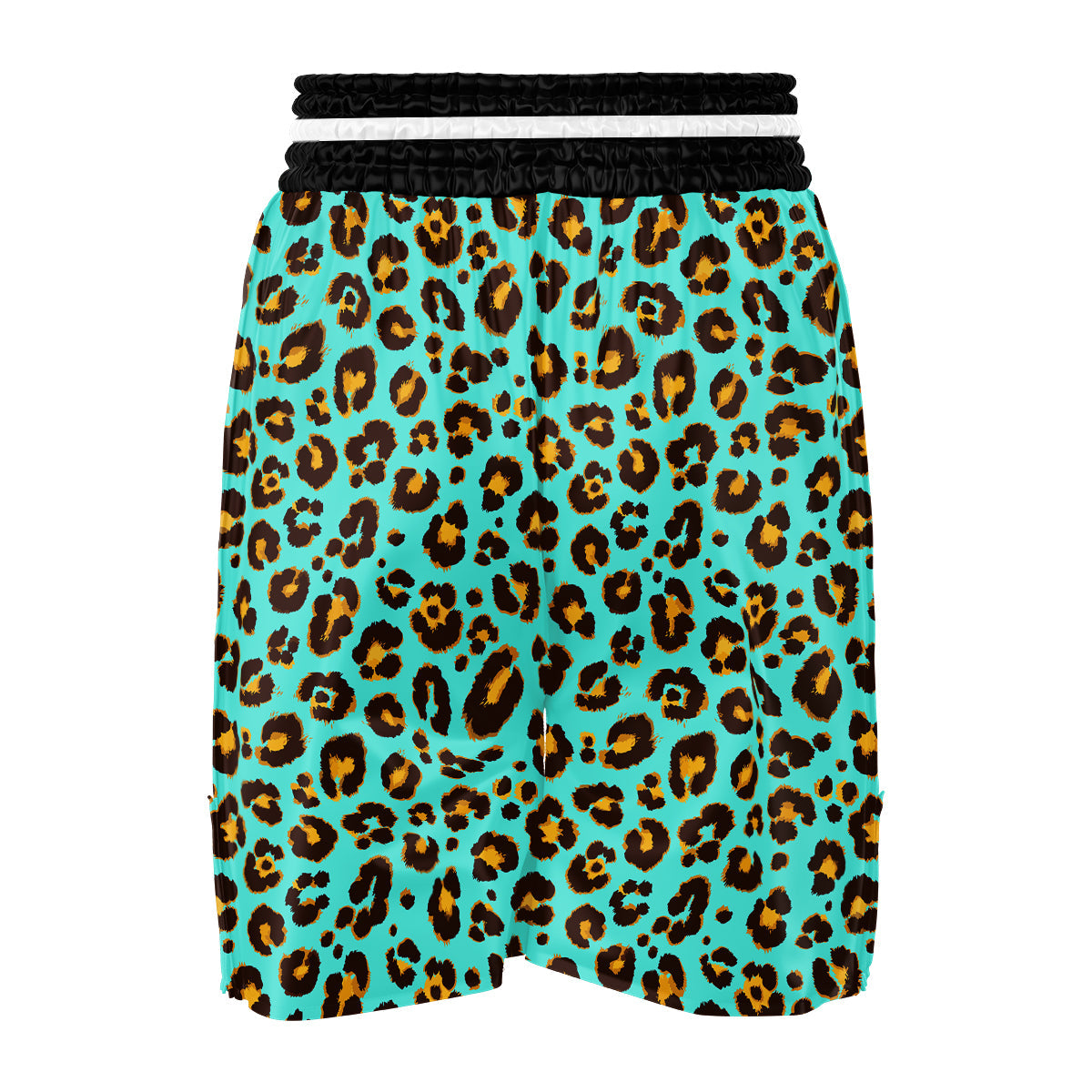 Leopard Turquoise Print Pattern Boxing Shorts-grizzshop