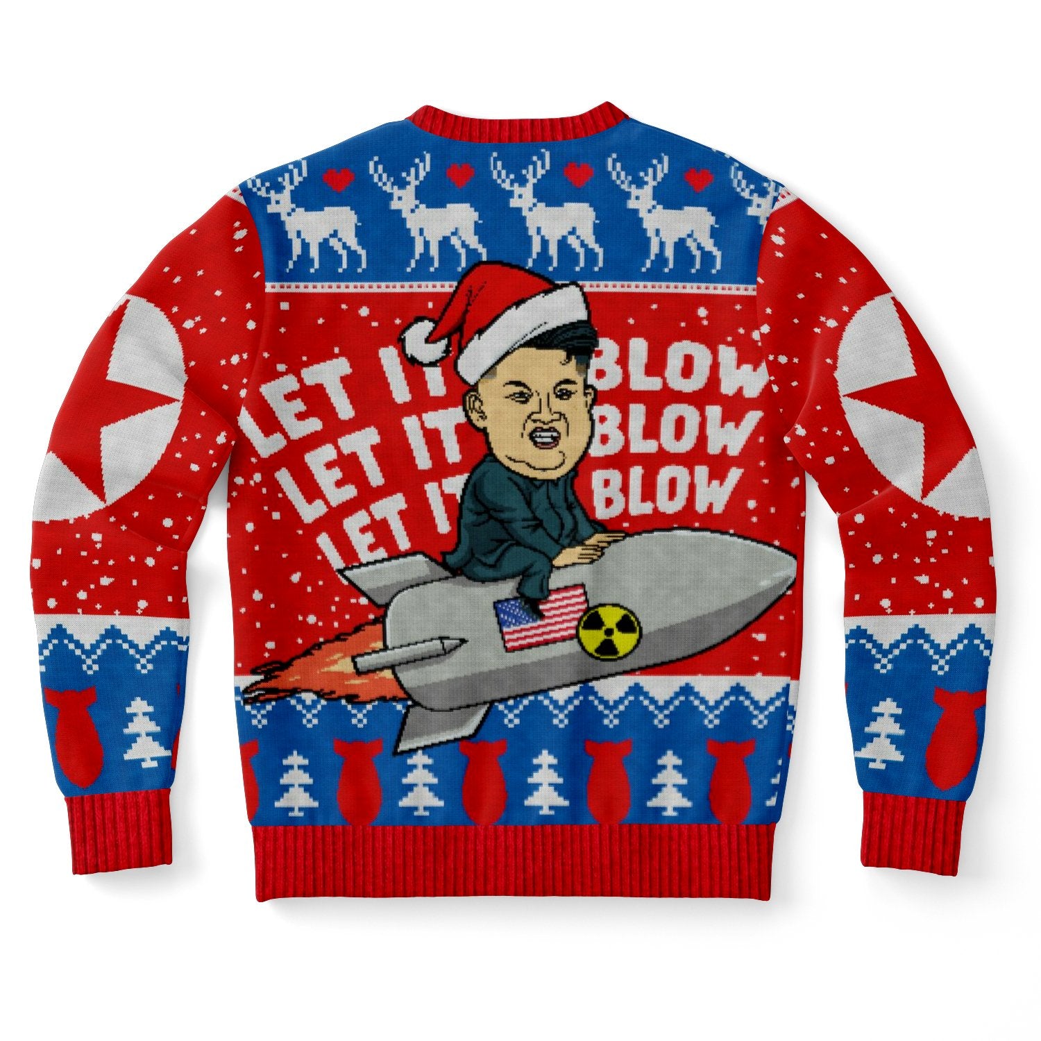 Let it Blow Kim Jong Un Nuclear Ugly Christmas Sweater-grizzshop