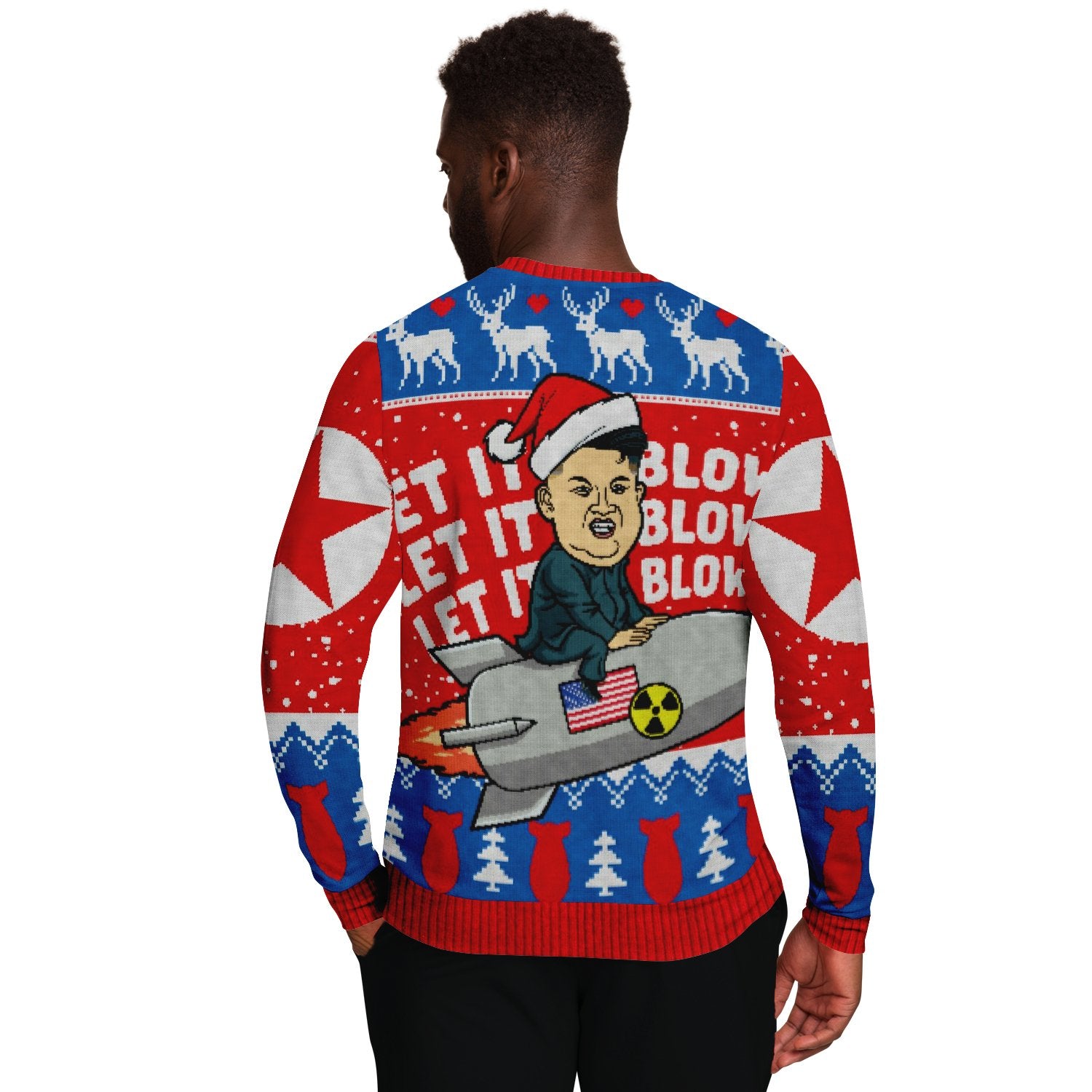 Let it Blow Kim Jong Un Nuclear Ugly Christmas Sweater-grizzshop