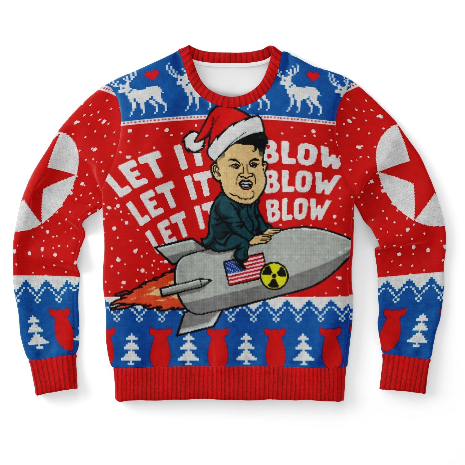 Let it Blow Kim Jong Un Nuclear Ugly Christmas Sweater-grizzshop