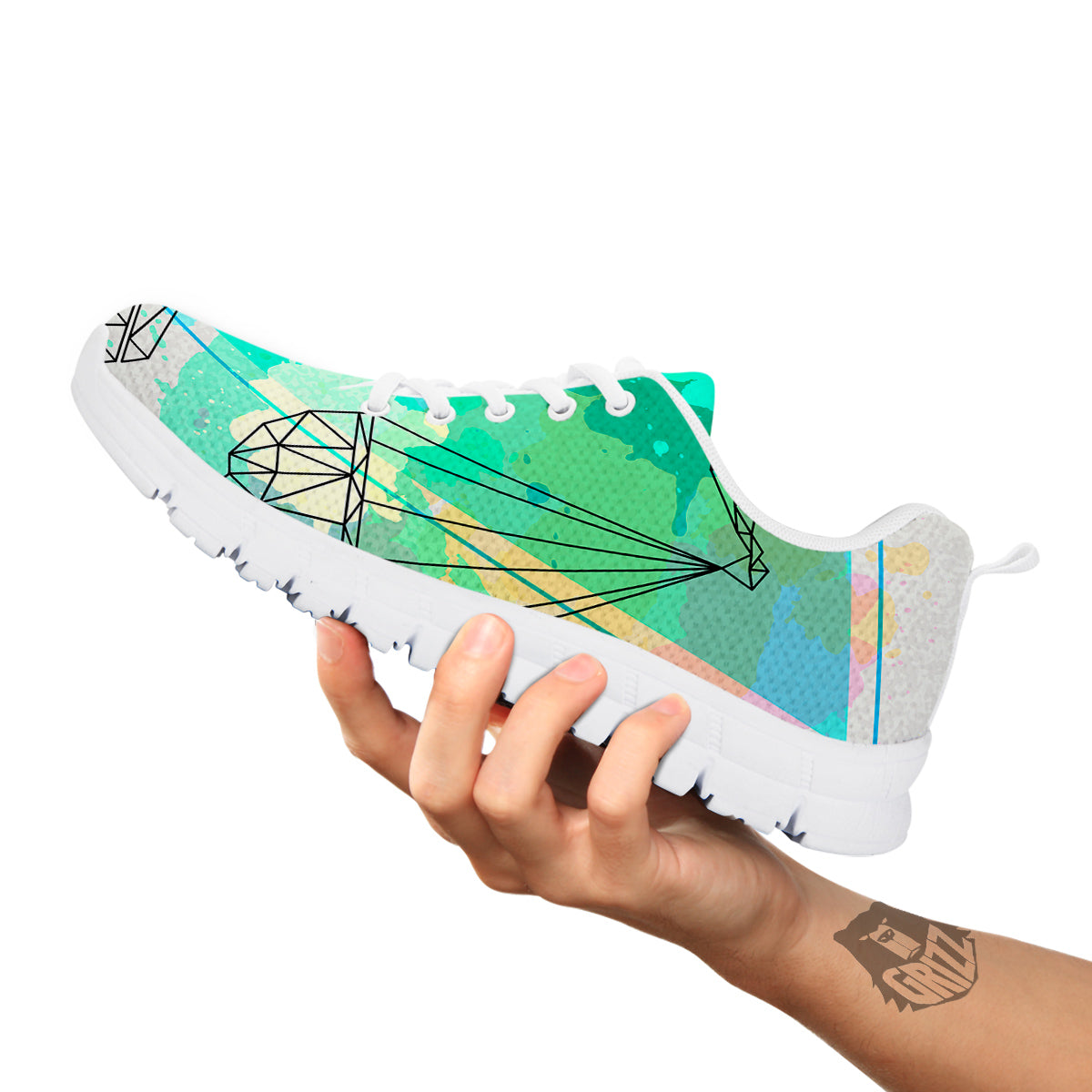Libra Sign Colorful Print White Sneaker-grizzshop