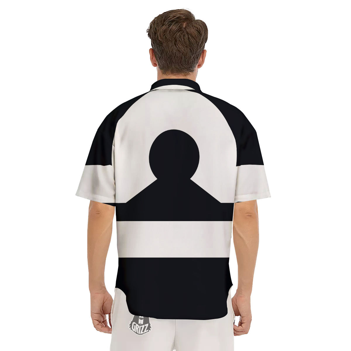Libra Sign White And Black Print Men's Short Sleeve Shirts-grizzshop