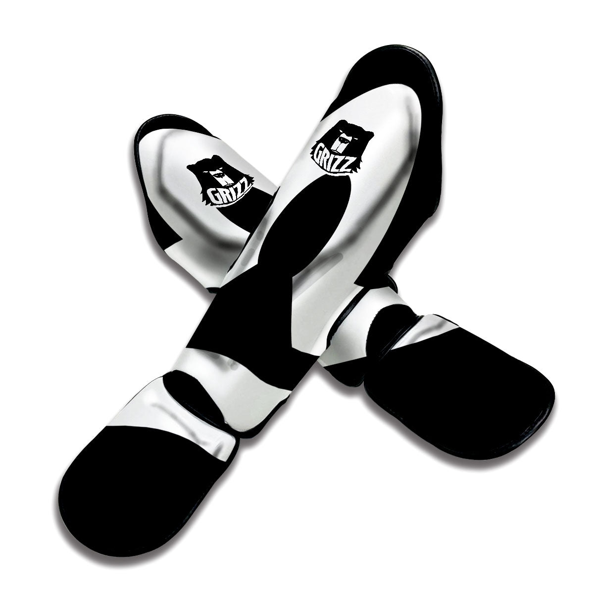 Libra Sign White And Black Print Muay Thai Shin Guards-grizzshop