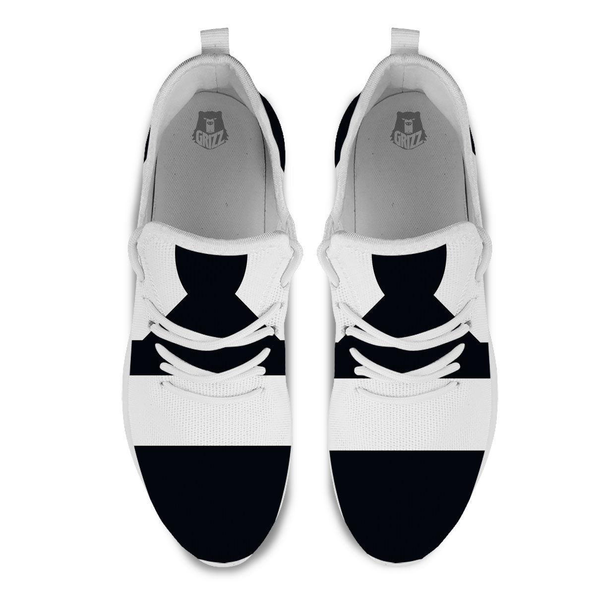 Libra Sign White And Black Print White Athletic Shoes-grizzshop