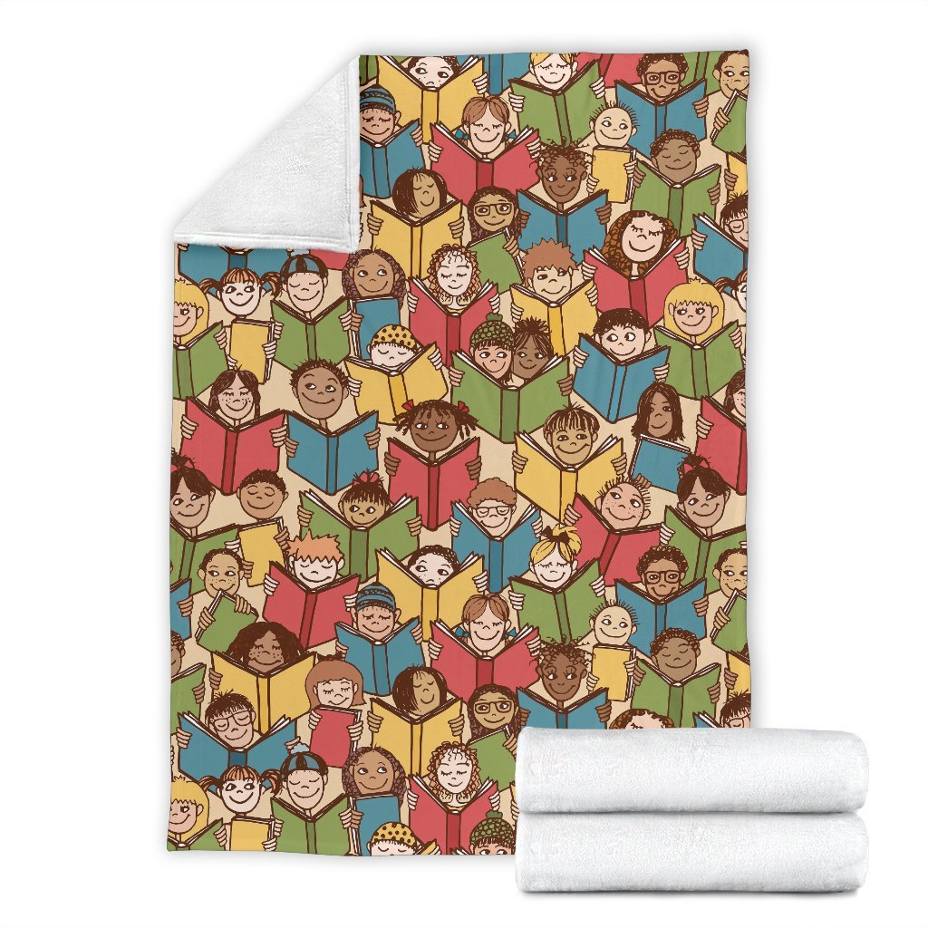 Librarian Library Book Lover Pattern Print Blanket-grizzshop