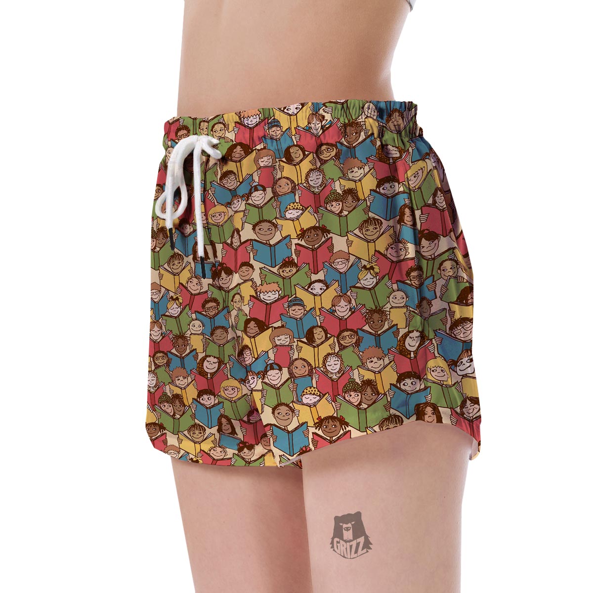 Librarian Library Book Lover Pattern Print Women's Shorts-grizzshop