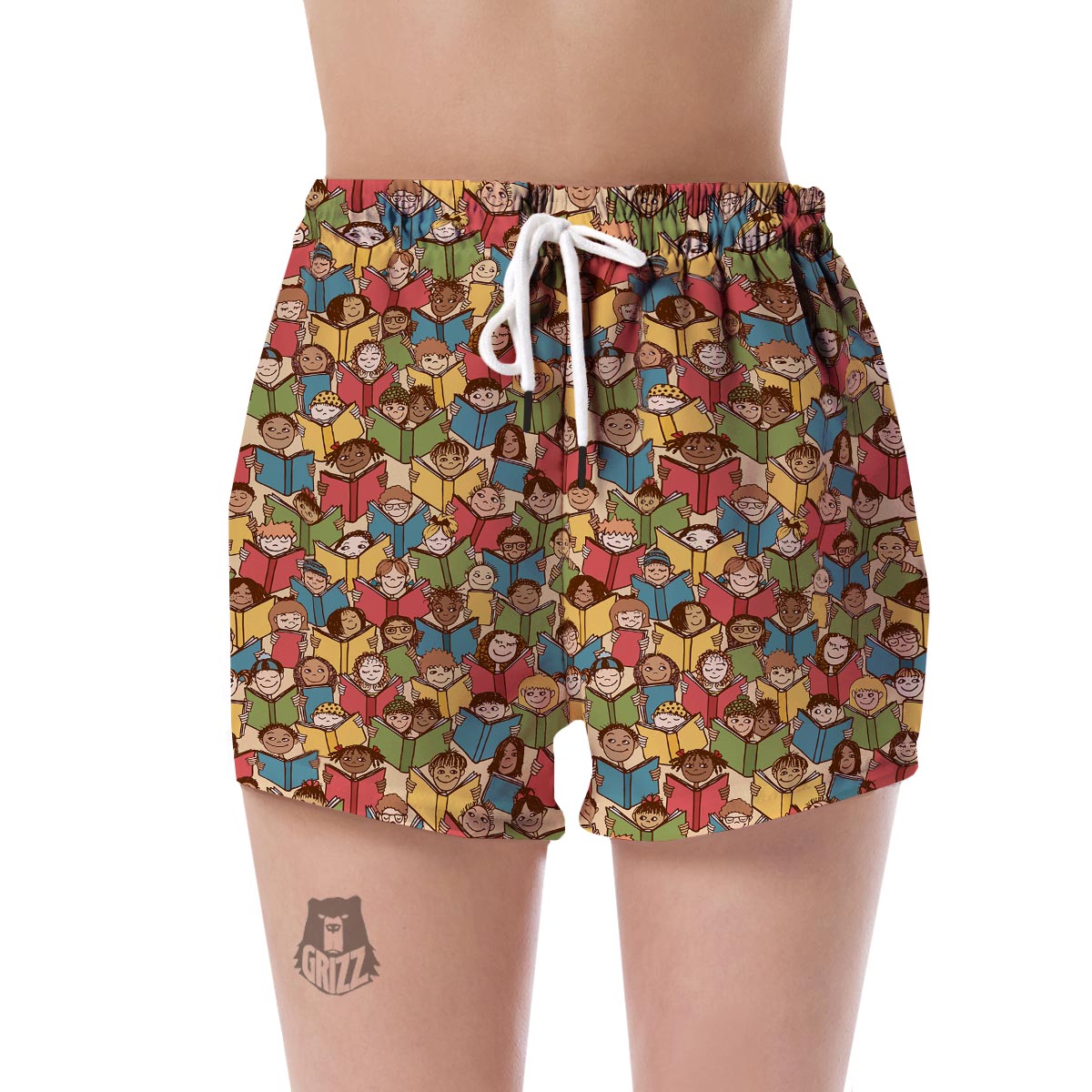 Librarian Library Book Lover Pattern Print Women's Shorts-grizzshop