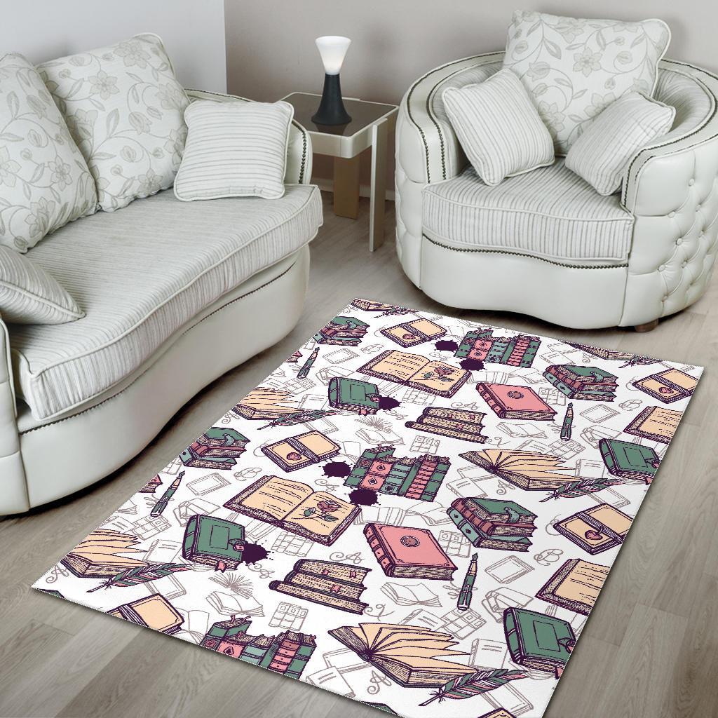 Library Librarian Book Lover Pattern Print Floor Mat-grizzshop