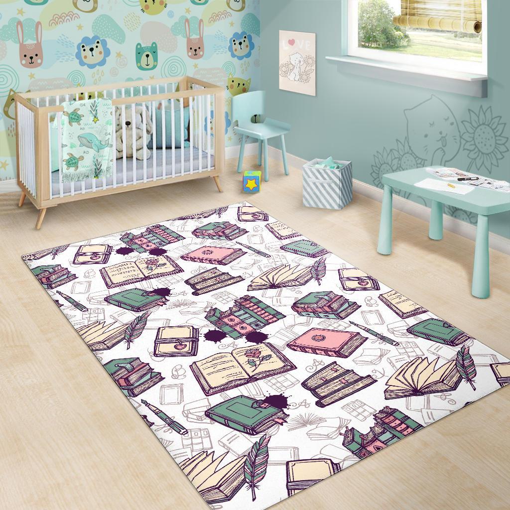 Library Librarian Book Lover Pattern Print Floor Mat-grizzshop