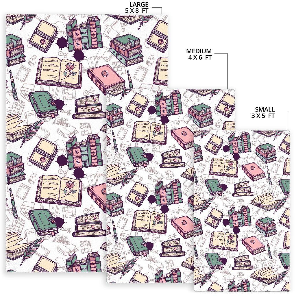 Library Librarian Book Lover Pattern Print Floor Mat-grizzshop