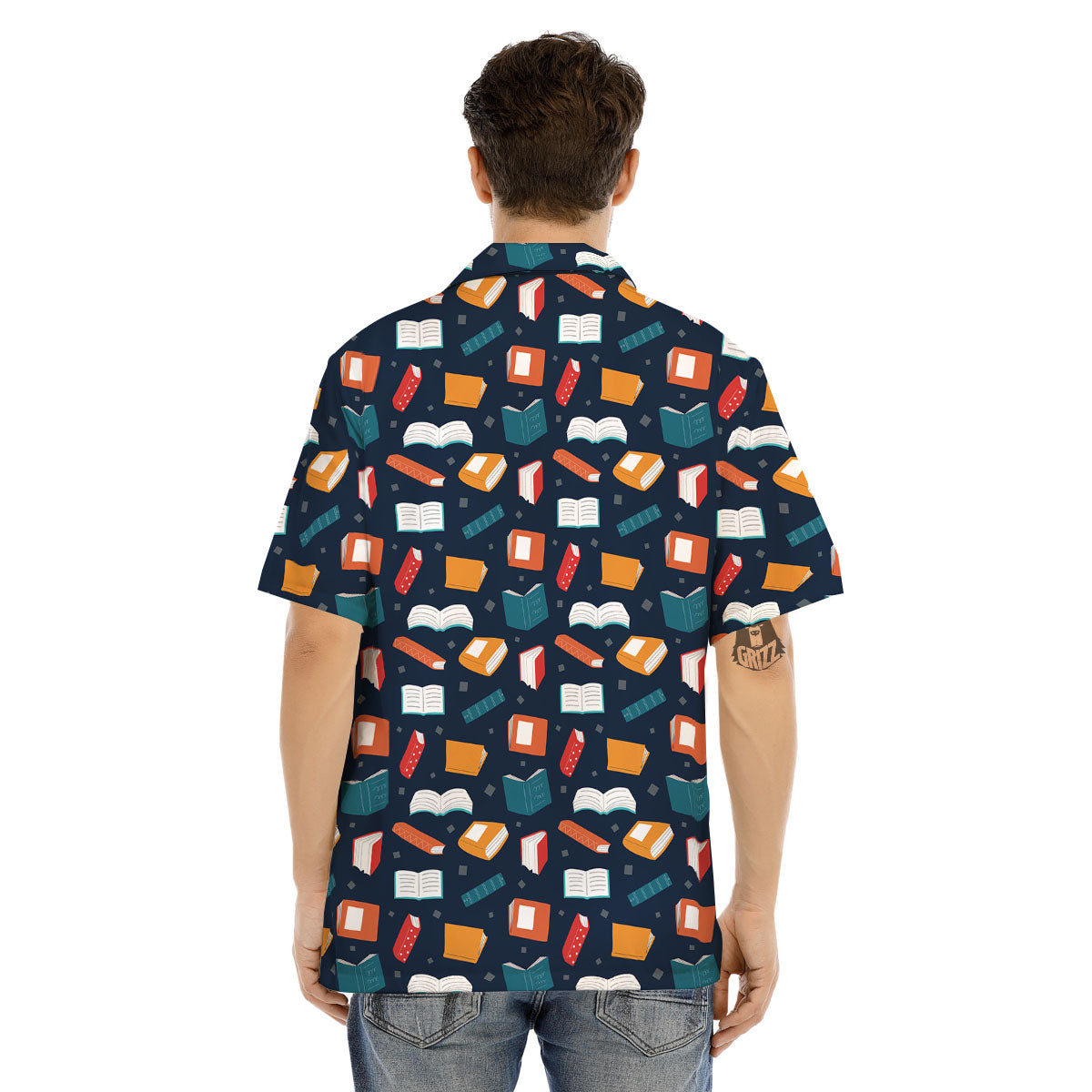 Library Reading Print Pattern Men's Hawaiian Shirt-grizzshop