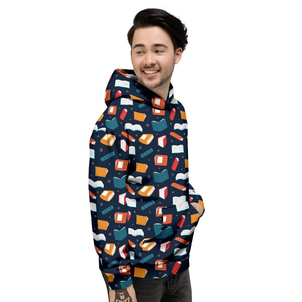 Library Reading Print Pattern Men's Hoodie-grizzshop