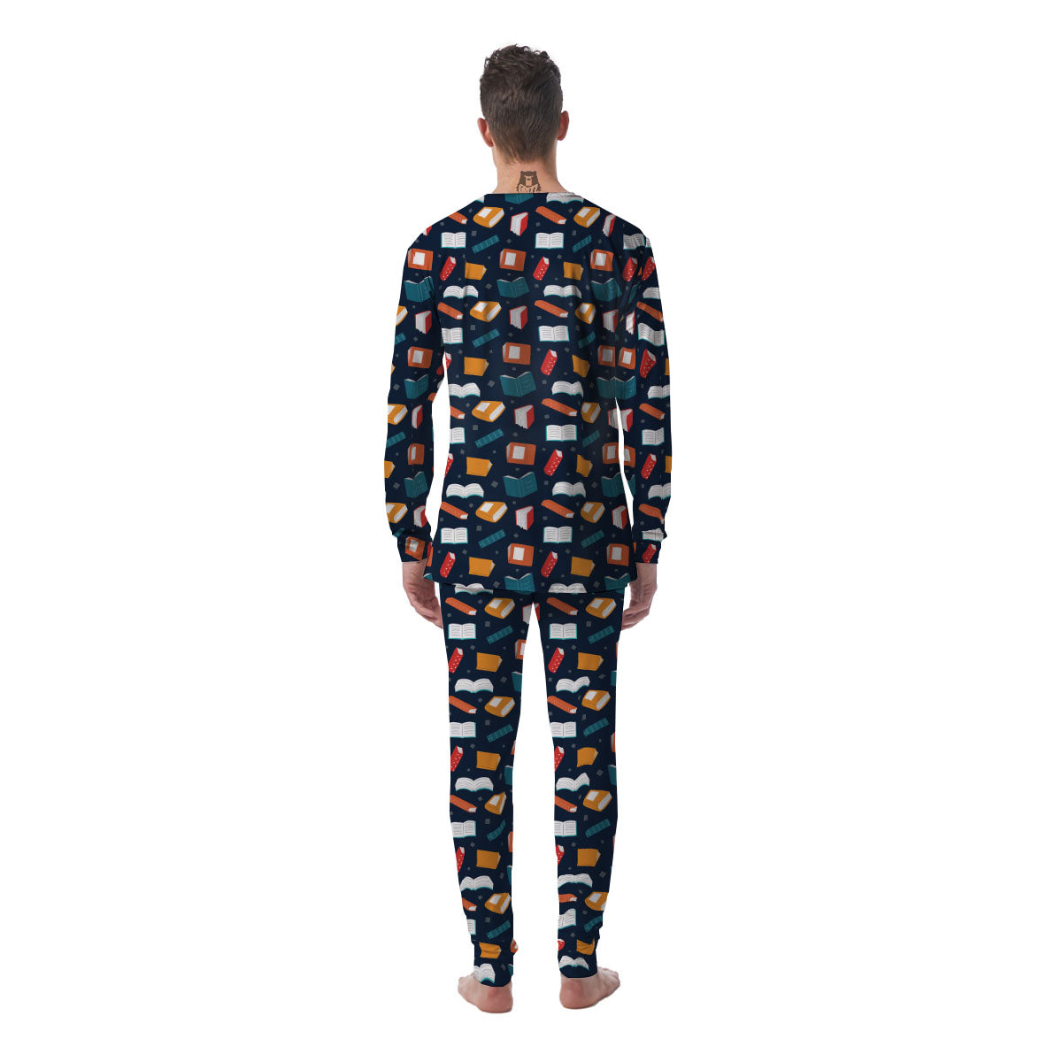 Library Reading Print Pattern Men's Pajamas-grizzshop