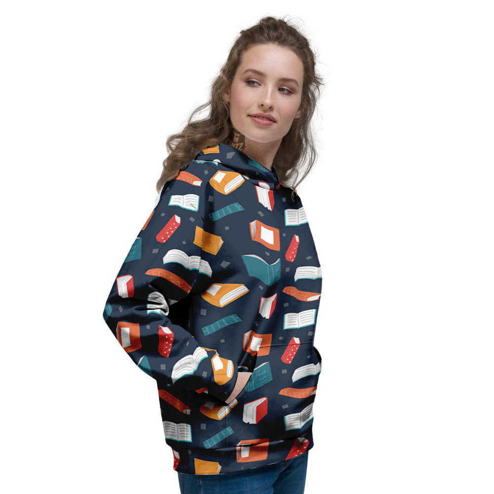 Library Reading Print Pattern Women's Hoodie-grizzshop