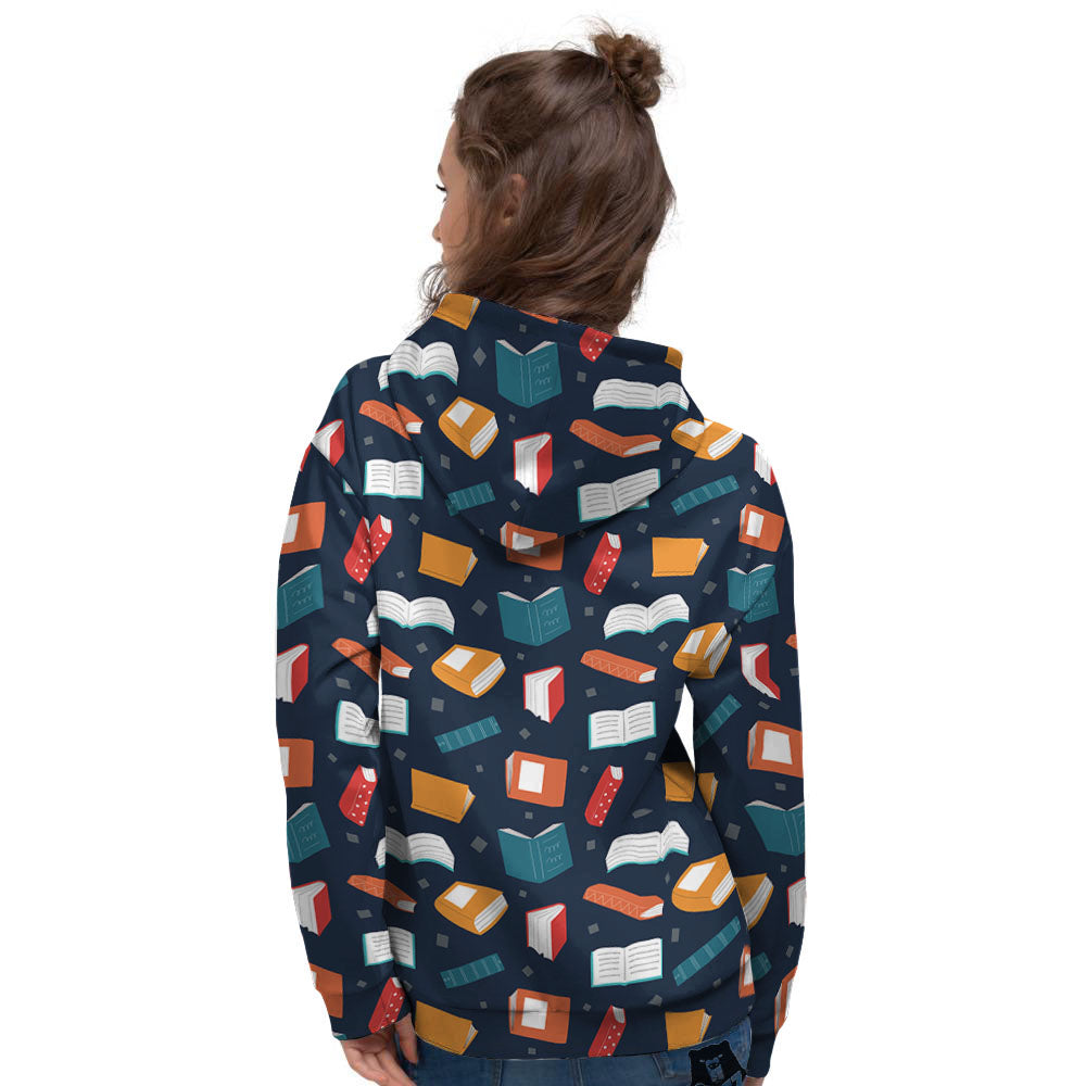 Library Reading Print Pattern Women's Hoodie-grizzshop
