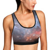 Light Geomagnetic Storm Galaxy Space Print Women Sports Bra-grizzshop
