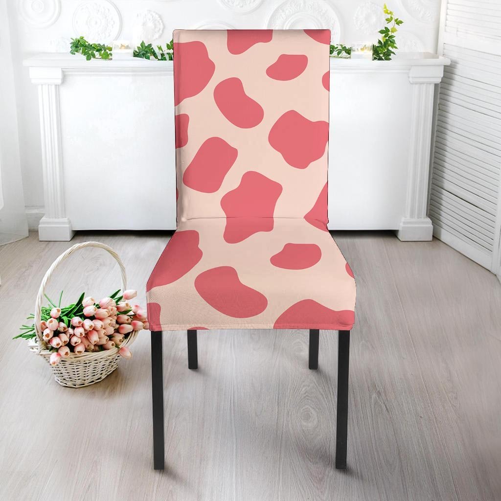Light Pink Cow Print Chair Cover-grizzshop