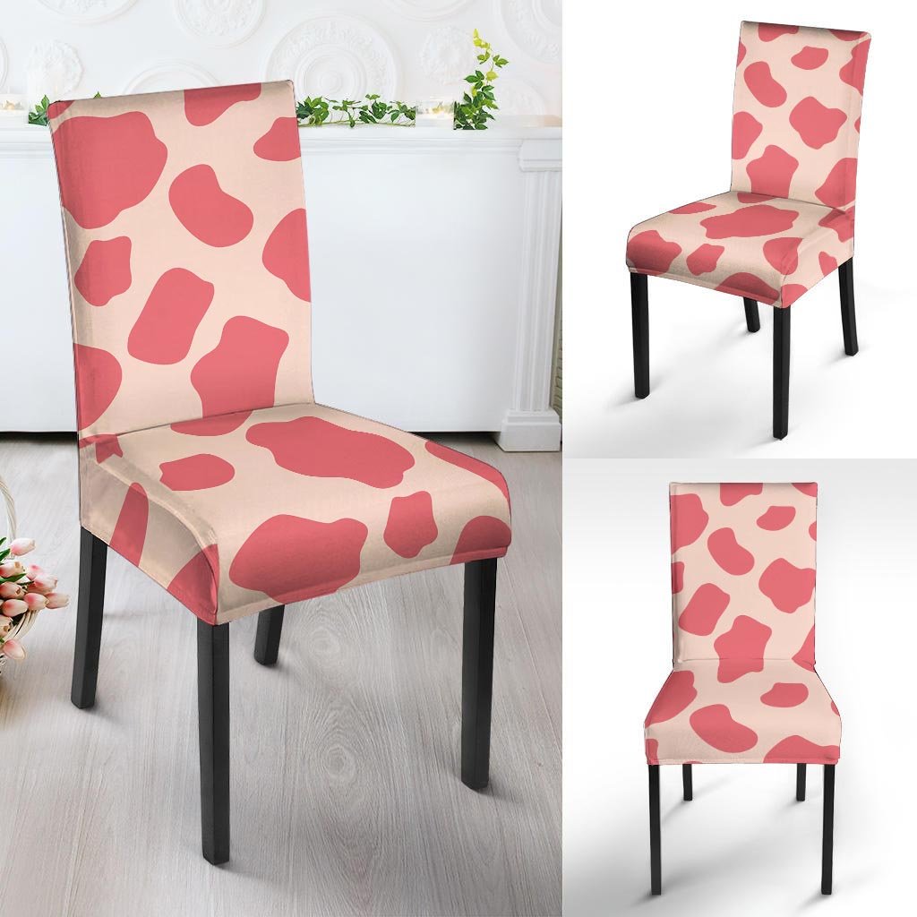 Light Pink Cow Print Chair Cover-grizzshop