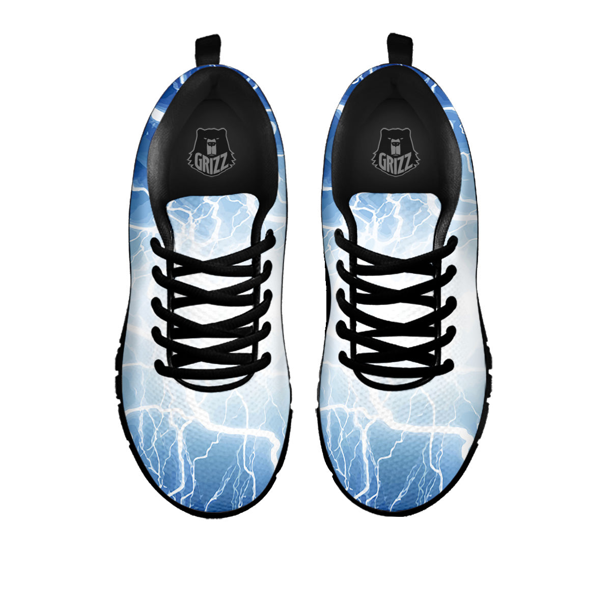 Lightning Blue Print Black Sneaker-grizzshop
