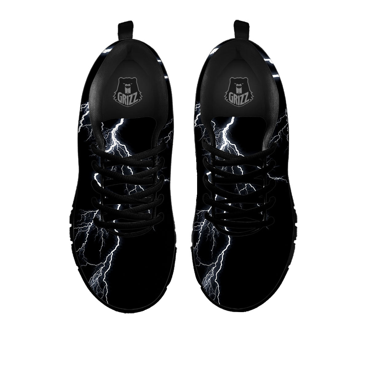 Lightning White Electric Print Black Sneaker-grizzshop
