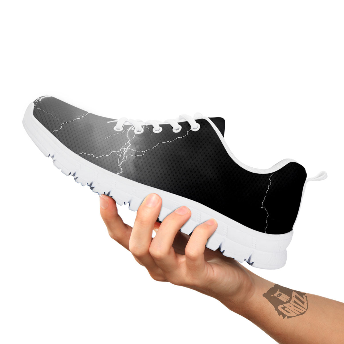Lightning White Print White Sneaker-grizzshop