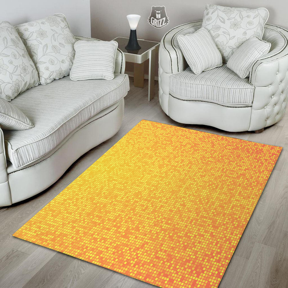 Lights Disco Yellow Print Pattern Floor Mat-grizzshop
