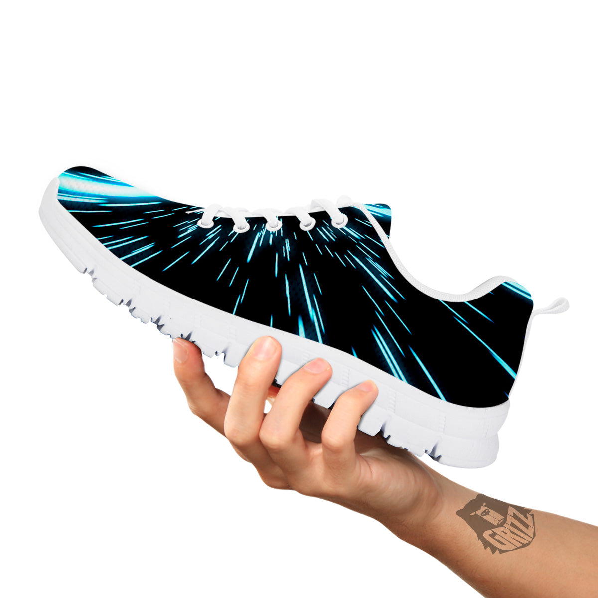 Lightspeed Blue Print White Sneaker-grizzshop
