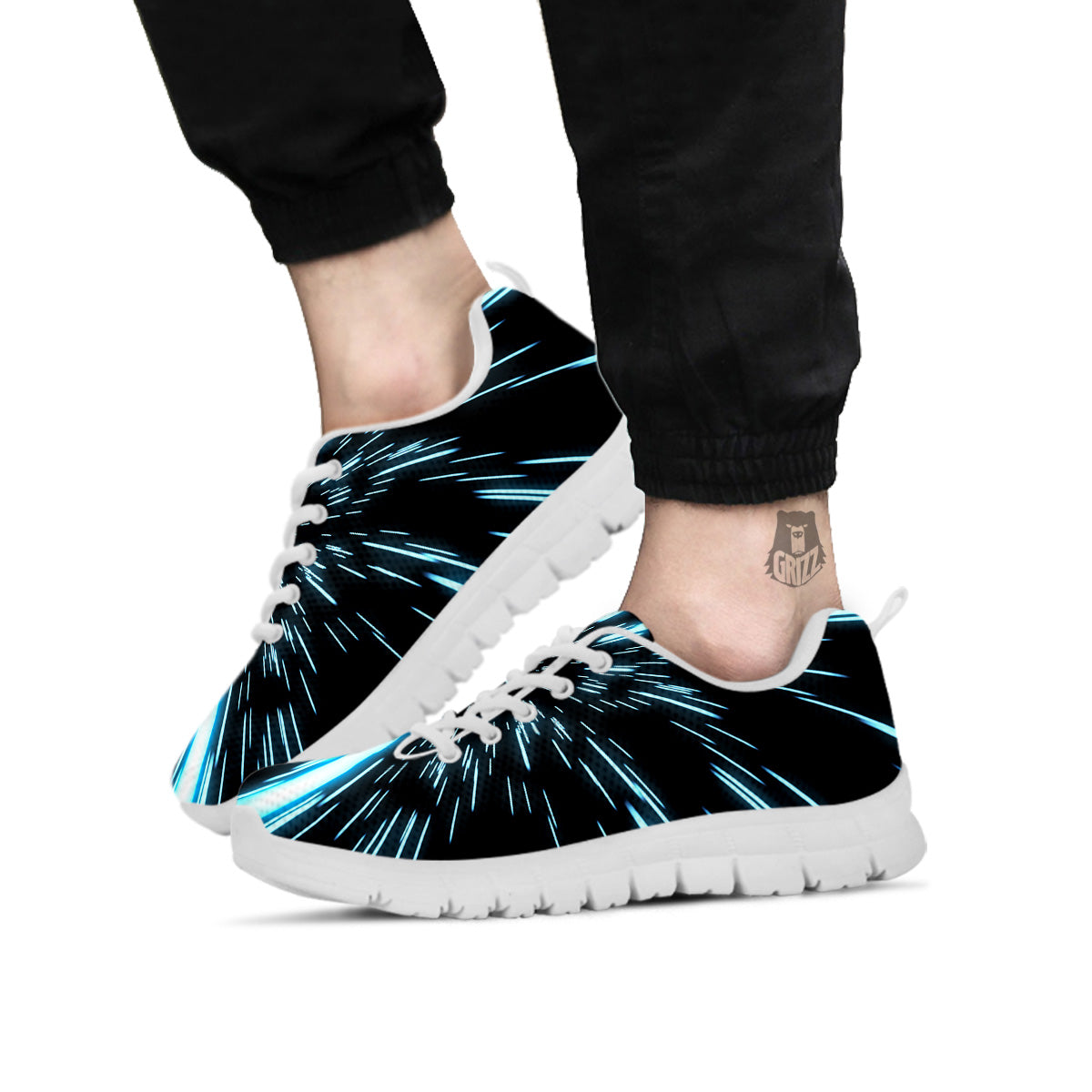 Lightspeed Blue Print White Sneaker-grizzshop