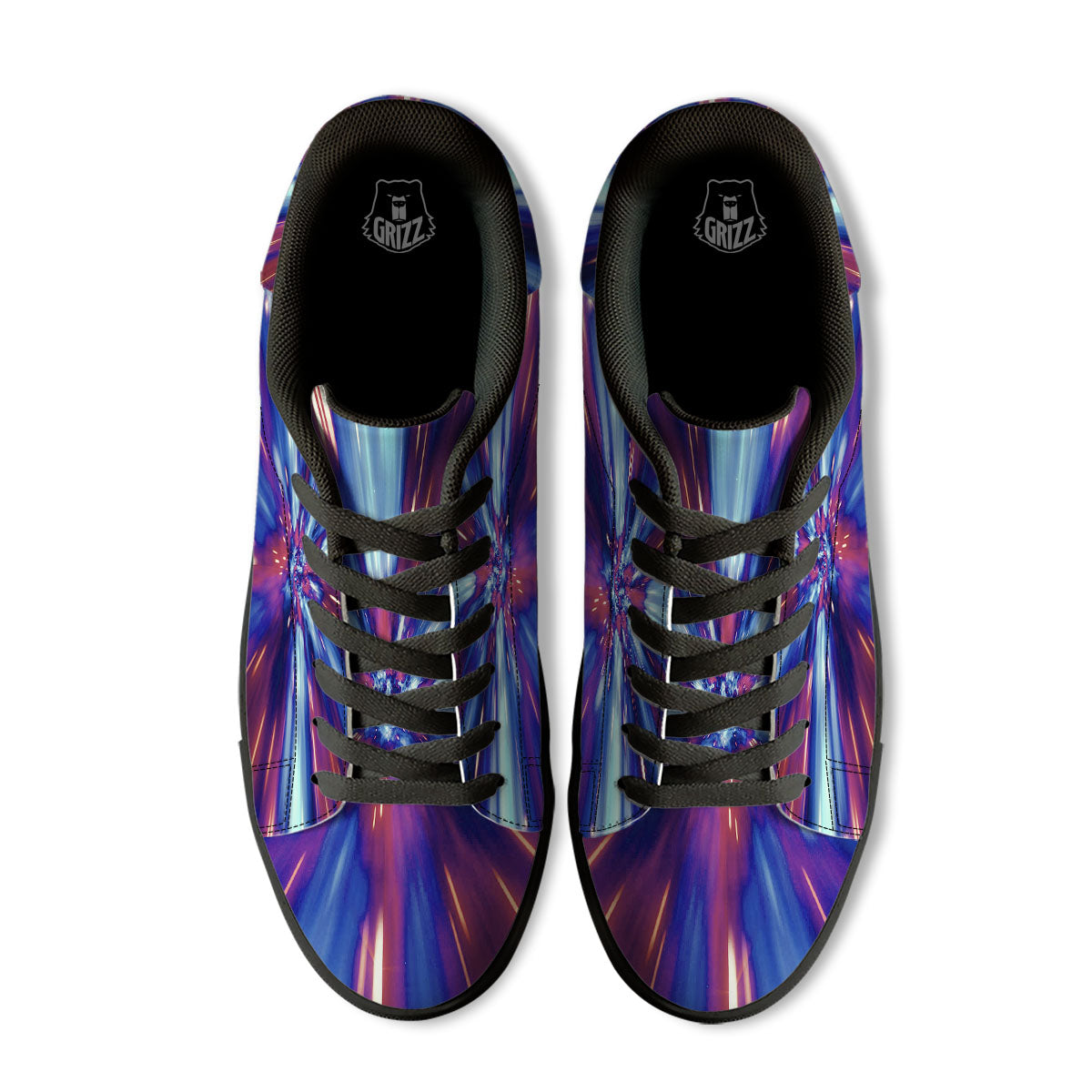 Lightspeed Galaxy Print Black Low Top Sneakers-grizzshop