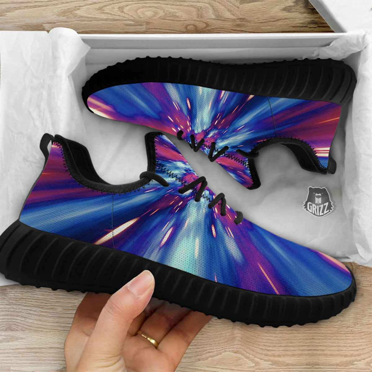 Lightspeed Galaxy Print Black Walking Shoes-grizzshop