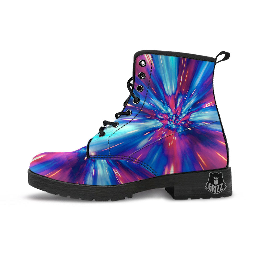 Lightspeed Galaxy Print Leather Boots-grizzshop