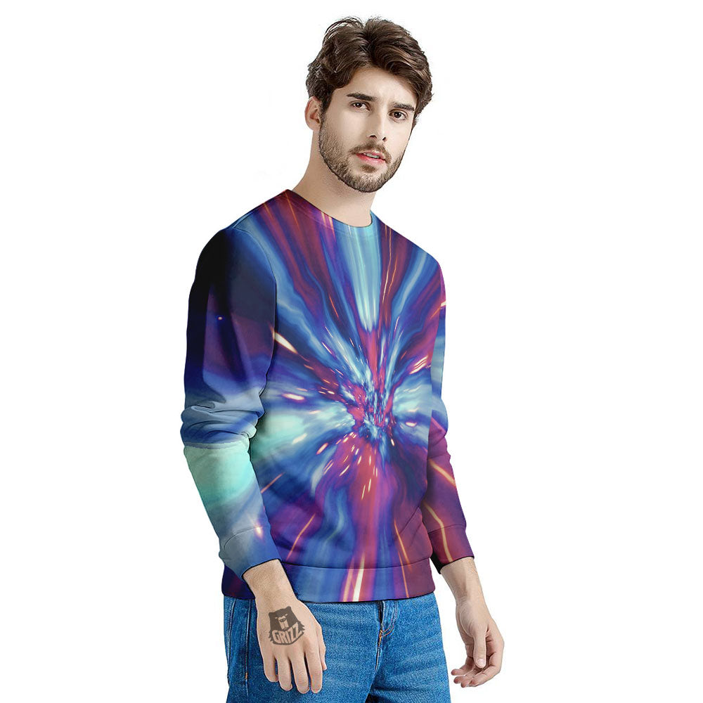 Lightspeed Galaxy Print Men's Sweatshirt-grizzshop