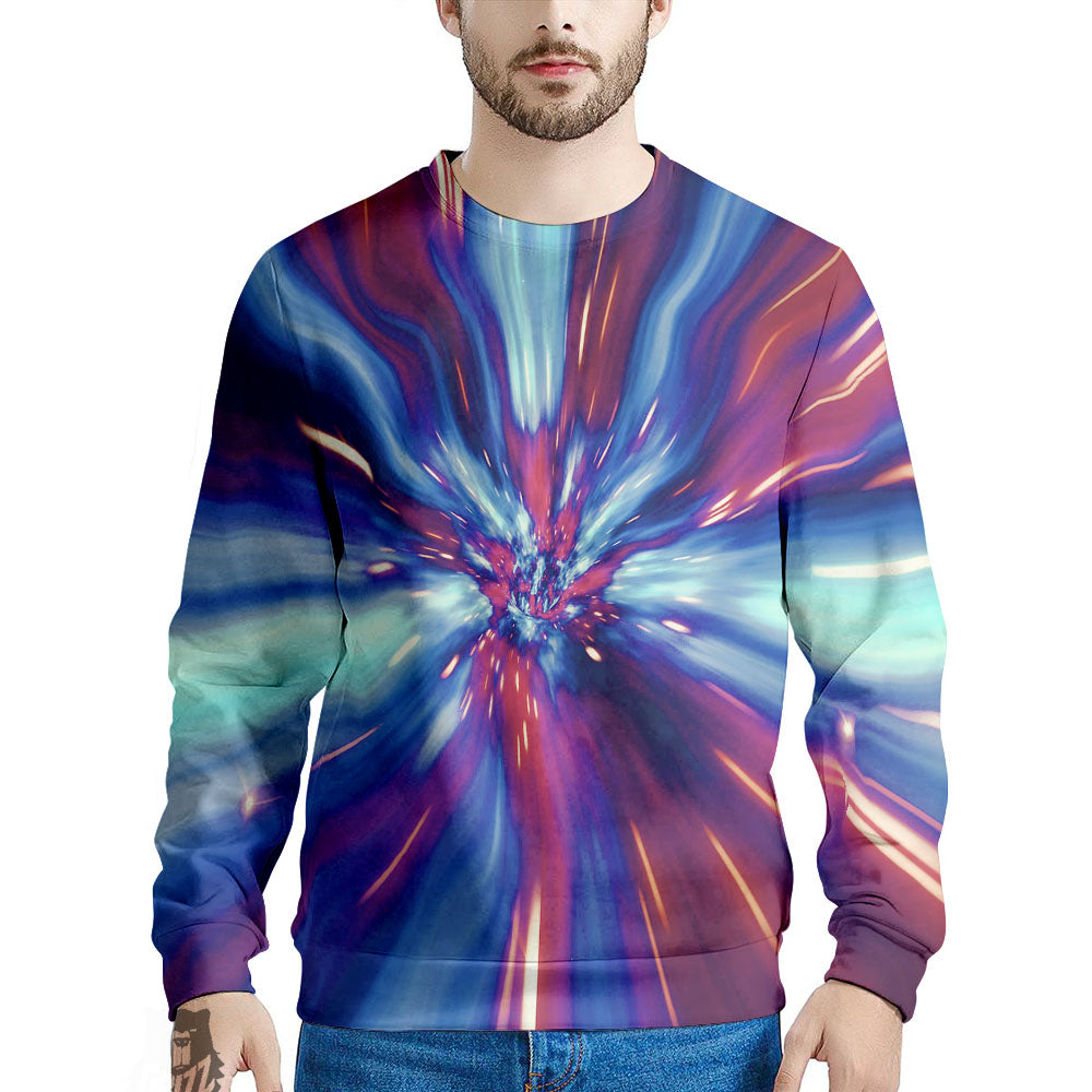 Lightspeed Galaxy Print Men's Sweatshirt-grizzshop